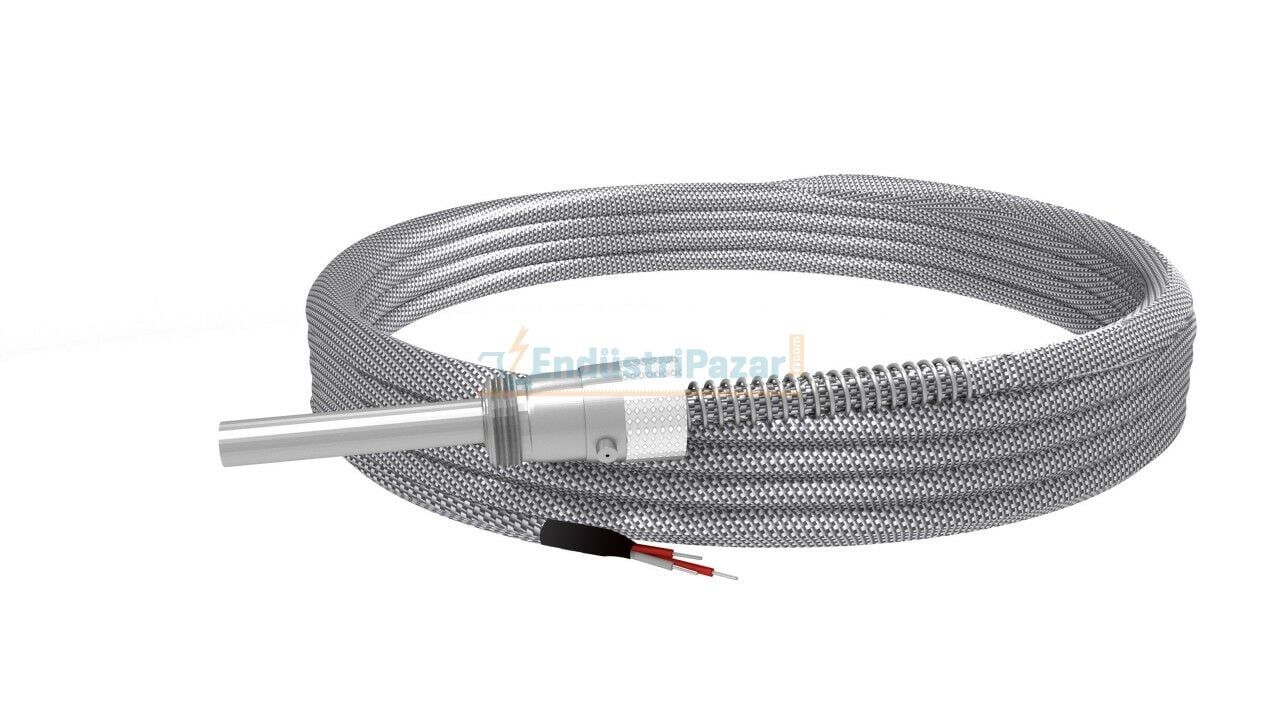 RT-M08-L100-K04 DALMA BOYU 100MM TÜP ÇAPI 8MM 1/4*19`` KONNEKTÖRLÜ 4MT KABLOLU BAYONET PT-100 AISI304 EMKO