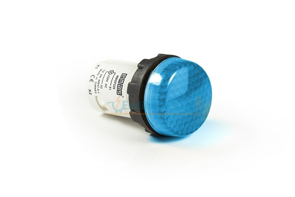 Ledli Sinyal Lambası 230V AC Mavi MBSP220M EMAS