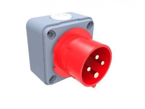 4*16A 380V DÜZ DUVAR FİŞİ CEE NORM 3P+E IP44 BC1-1504-2210 BEMİS