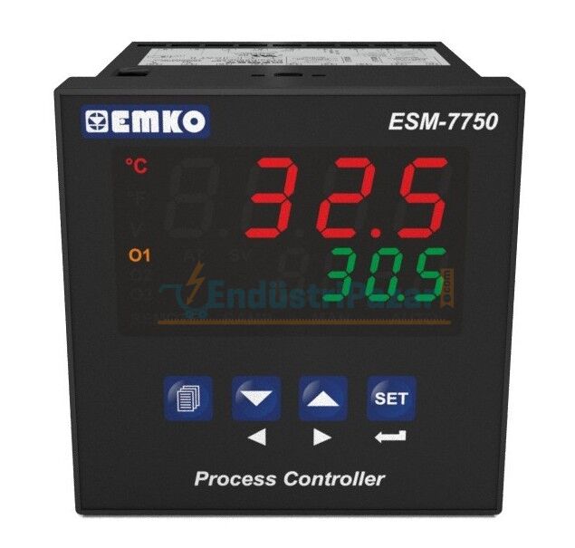 ESM-7750.1.20.1.1/00.00/0.0.0.0 Üniversal Girişli PID Smart I/O Modül Sistemli Proses Kontrol Cihazı 100..240Vac RS-232 EMKO