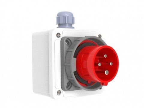 4*16A 380V DÜZ DUVAR FİŞİ CEE NORM 3P+E IP67 BC1-1504-7210 BEMİS