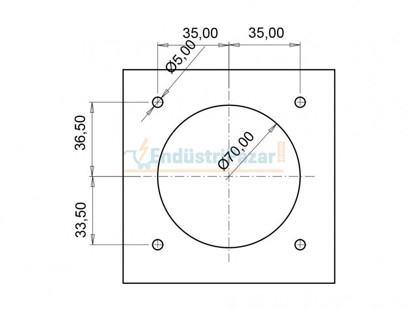 4*16A 380V 45° Eğik Makine Priz IP67 BC1-1504-7420 BEMİS