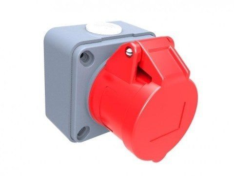 5*16A 380V DÜZ DUVAR PRİZİ CEE NORM 3P+E+N IP44 BC1-1505-2510 BEMİS