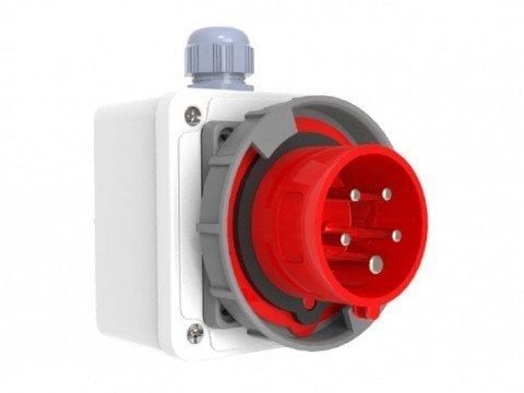 5*16A 380V DÜZ DUVAR FİŞİ CEE NORM 3P+E+N IP67 BC1-1505-7210 BEMİS