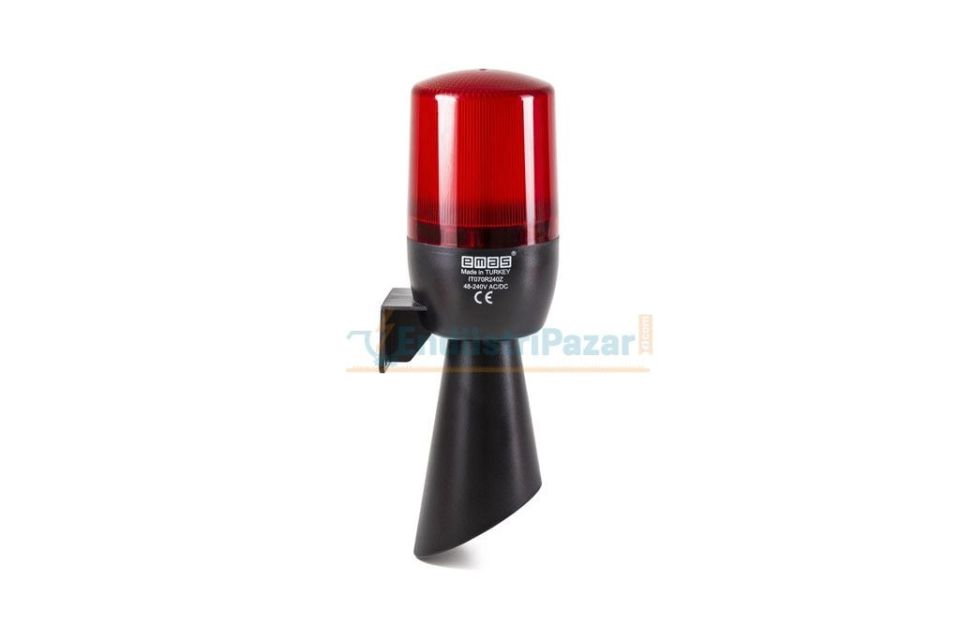 Buzzerlı Led Korna 70mm Kırmızı 48-240V AC/DC IT070R240Z EMAS