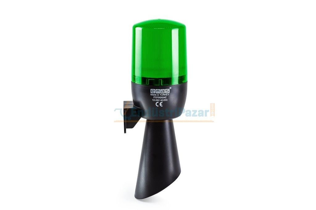Buzzerlı Led Korna 70mm Yeşil 24V AC/DC IT070G024Z EMAS