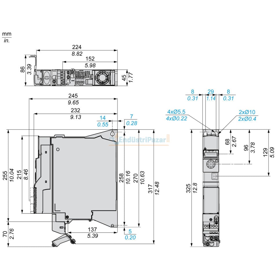 Hız Kontrol Cihazı 0,75kW ATV320U07M2B SCHNEİDER