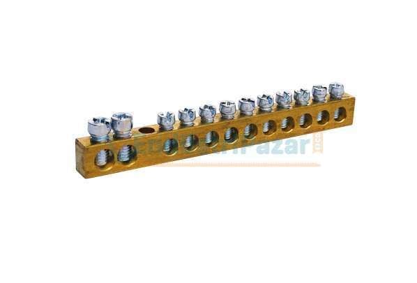 2/5 7 DELİKLİ PANO TOPRAKLAMA KLEMENSİ (6,5*9mm Kesit) 80 AMPER 1080102 ONKA-2002