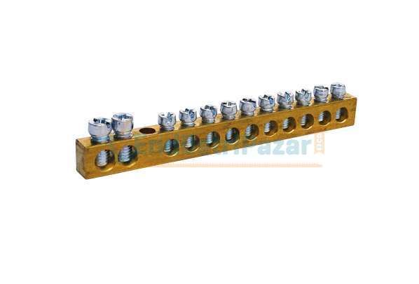2/5 7 DELİKLİ PANO TOPRAKLAMA KLEMENSİ (6,5*9mm Kesit) 80 AMPER 1080102 ONKA-2002