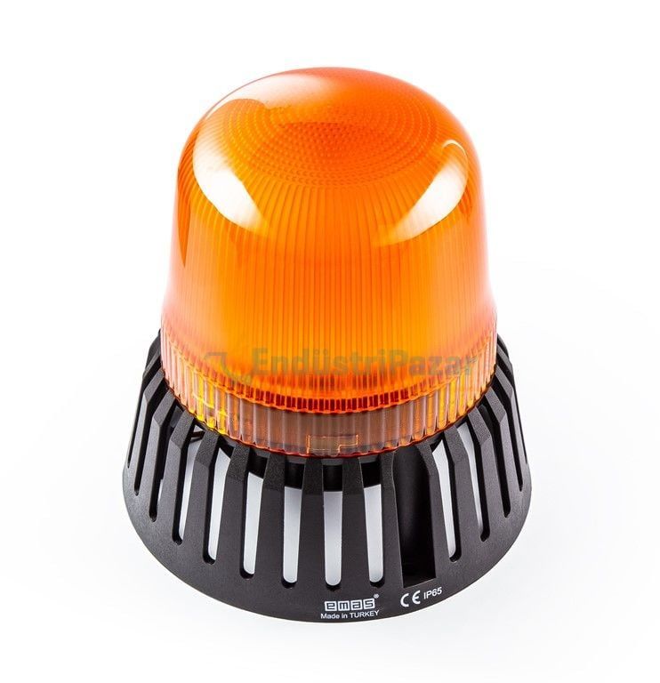 Buzzerlı Led Tepe Lambası Sarı 120mm 24V AC/DC IT120Y024Z EMAS