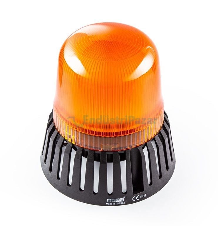 Buzzerlı Led Tepe Lambası Sarı 120mm 230V AC IT120Y220Z EMAS