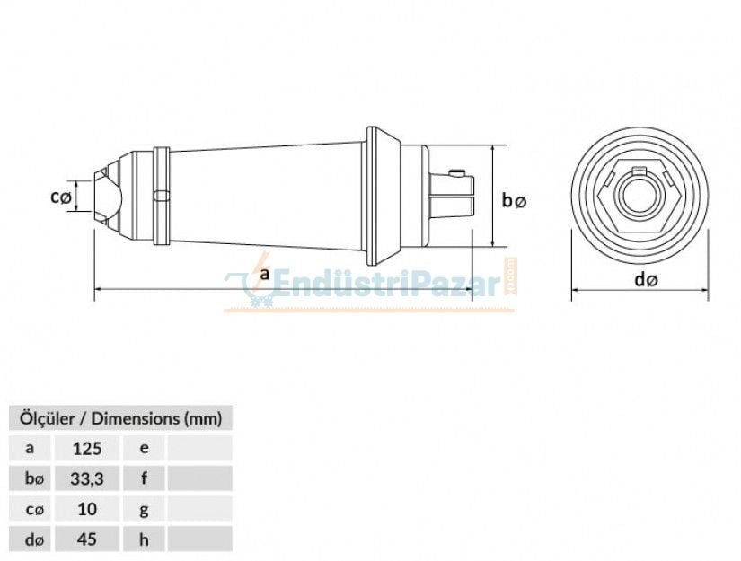 16*95mm2 200A Fiş Kauçuk Ark Kaynak IP55 BK4-7501-2010 BEMİS