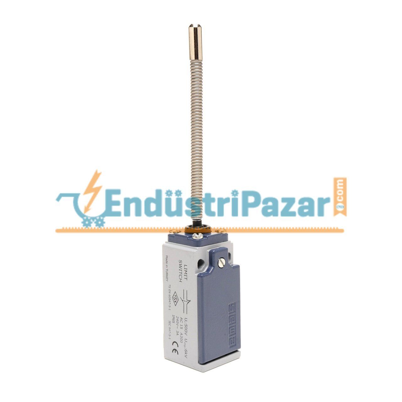 L51K13SOM102 AÇISAL HAREKETLİ UÇ TARAFI METAL SPİRAL ÇOK YÖN KOL SINIR ŞALTERİ EMAS