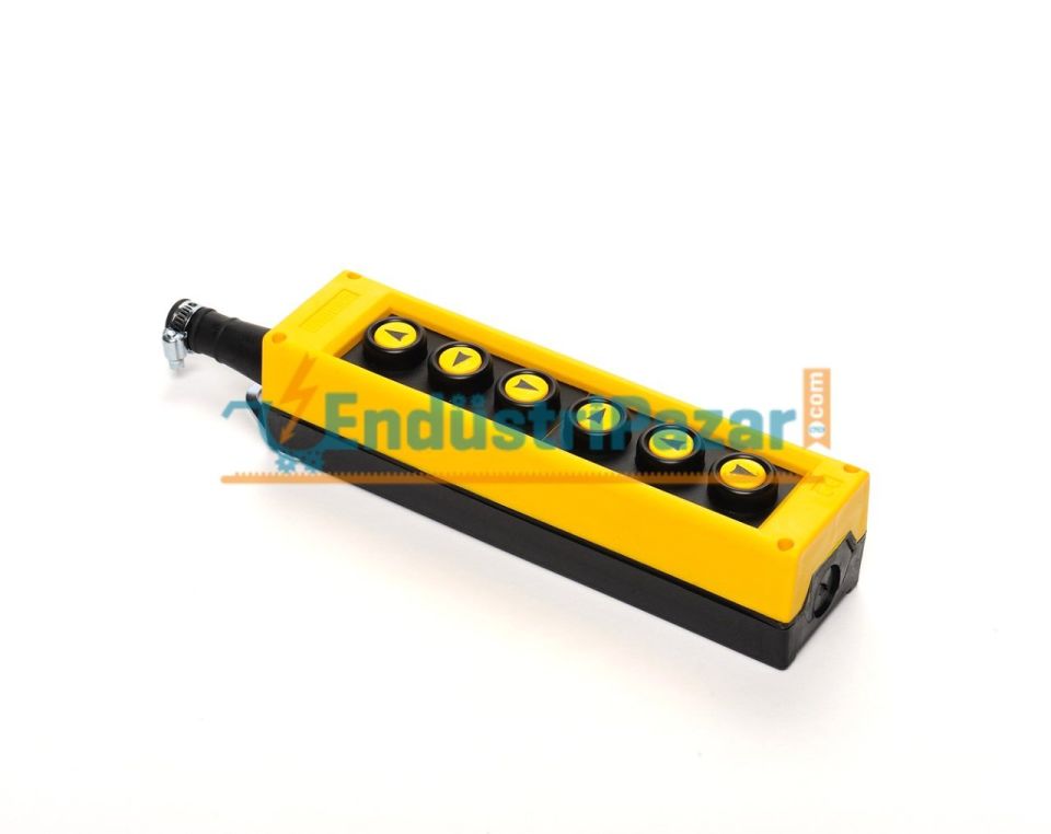 PVK6E ALTI BUTONLU PLASTİK VİNÇ KUMANDA KUTUSU EMAS