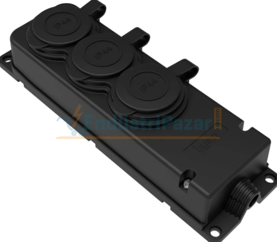 1*16A 220V 3'lü Kauçuk Priz IP44 BY10-105 BYES