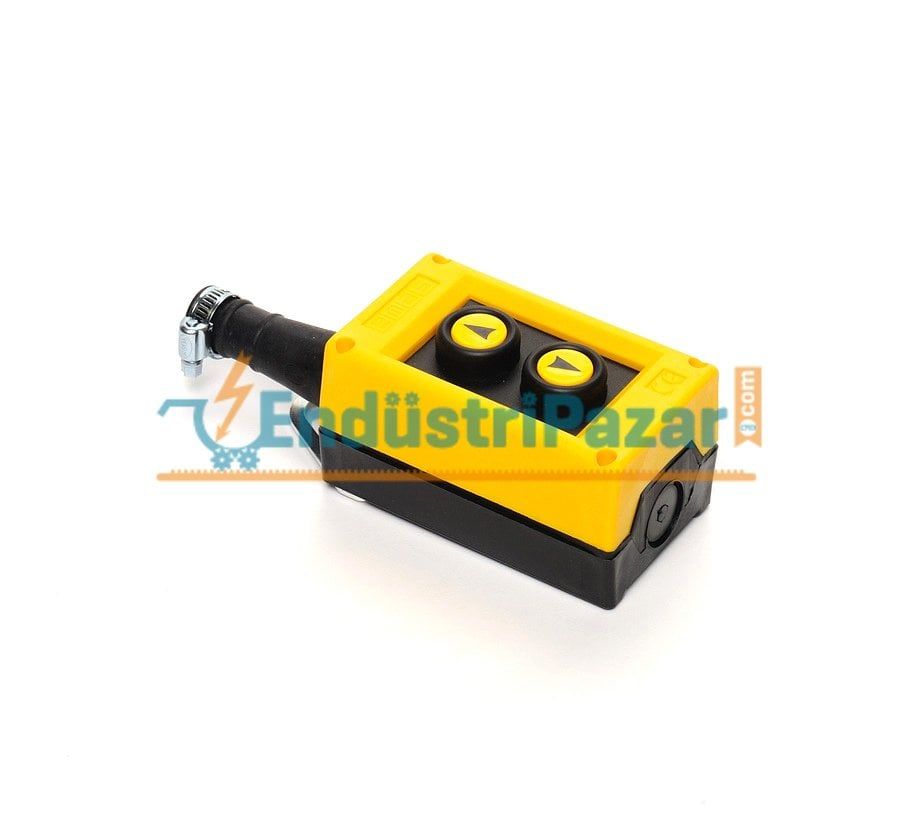 PVK2E İKİ BUTONLU PLASTİK VİNÇ KUMANDA KUTUSU EMAS