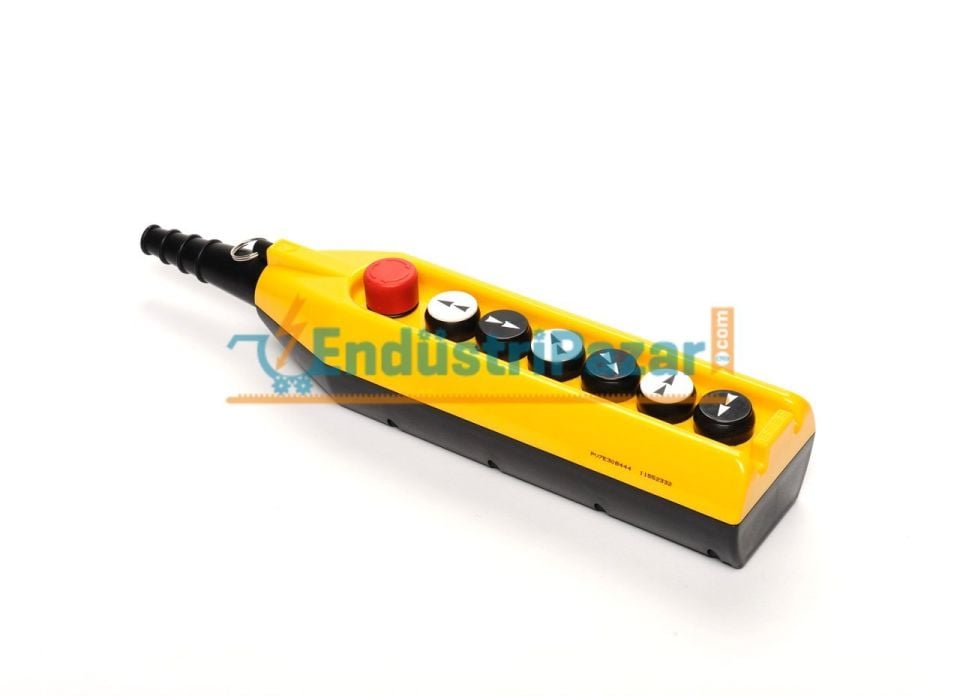 PV7E30B444 ALTI BUTONLU ÇİFT HIZLI ACİL STOPLU PLASTİK VİNÇ KUMANDA KUTUSU EMAS