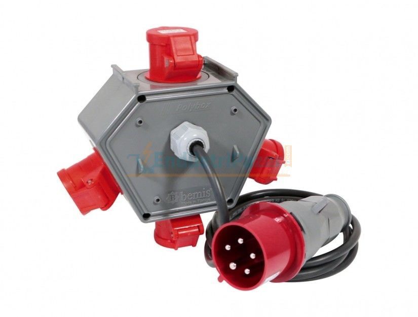 CEE Norm 4Adet 5*16A + 1Adet 5*32A Fişli + 1Adet 1.5m Kablolu IP44 BX1K3444-4000 BEMİS