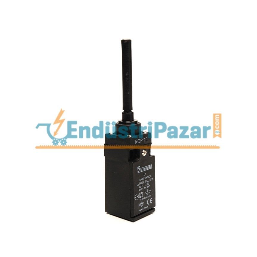 L3K13ROP101 AÇISAL HAREKETLİ PLASTİK RİJİT ÇUBUK ÇOK YÖNLÜ KOL SINIR ŞALTERİ EMAS