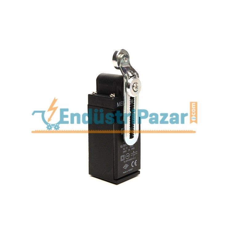 L3K13MEM124 AÇISAL HAREKETLİ AYARLANABİLİR 18 MM METAL MAKARALI KIVRIK KOL SINIR ŞALTERİ EMAS