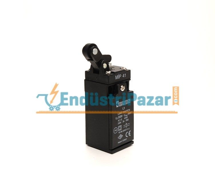 L3K13MİP411 AÇISAL HAREKETLİ 14 MM PLASTİK MAKARALI KOL SINIR ŞALTERİ EMAS