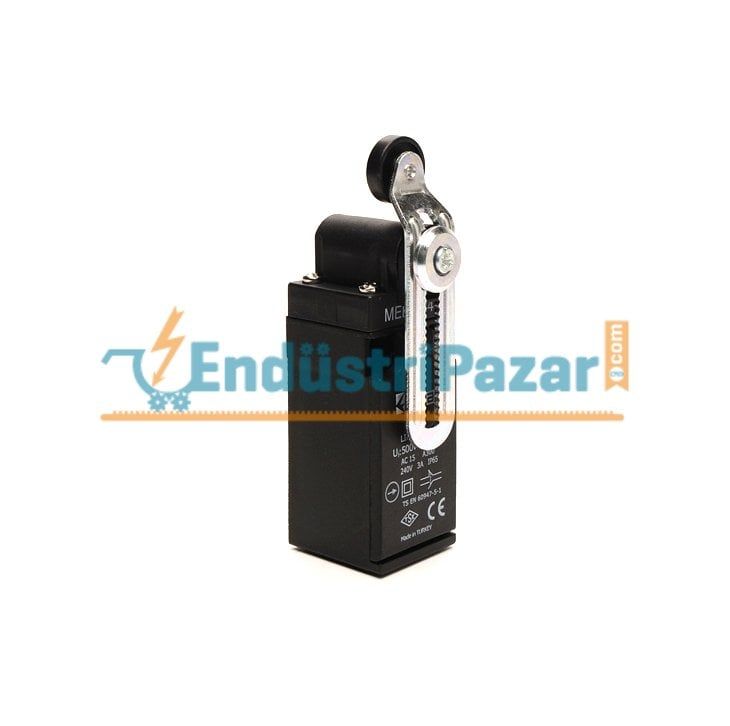 L3K13MEP124 AÇISAL HAREKETLİ AYARLANABİLİR 18 MM PLASTİK MAKARALI KIVRIK KOL SINIR ŞALTERİ EMAS