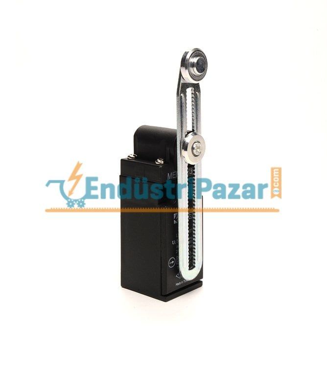 L3K13MEM123 AÇISAL HAREKETLİ AYARLANABİLİR 18 MM METAL MAKARALI UZUN DÖNER KOL SINIR ŞALTERİ EMAS