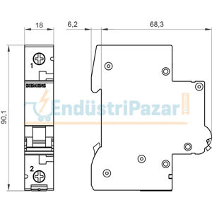 6kA 1 Kutup C 6A Otomatik Sigorta 5SL6106-7YA SİEMENS