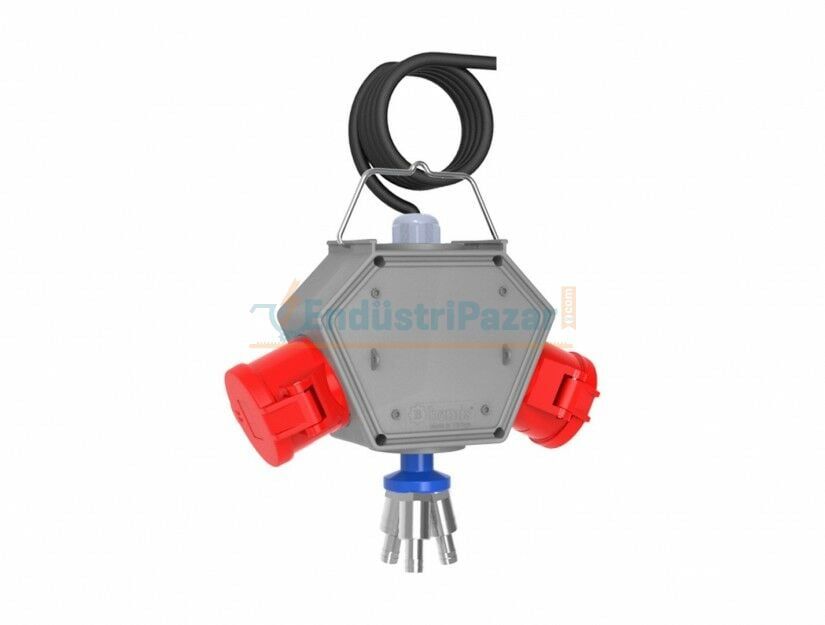 CEE Norm 2Adet 5/32A + 1Adet 1,5mt Kablolu 3 Hava Çıkışlı Box IP44 BX1K0770-0013 BEMİS