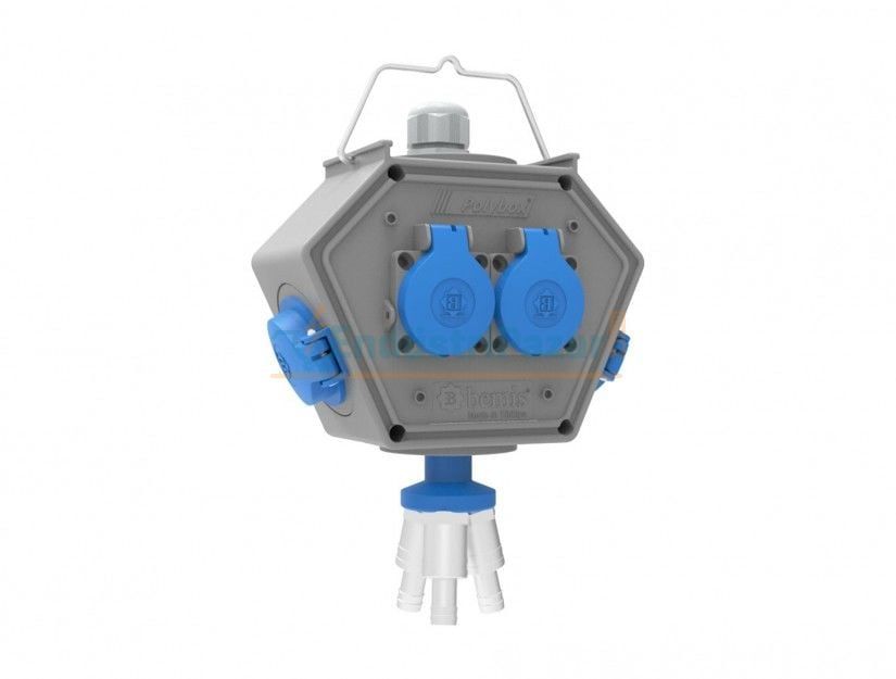 CEE Norm 4 Adet 1*16A + 3 Hava Çıkışlı Box IP44 BX1-0110-2113 BEMİS