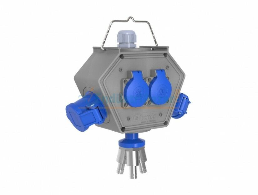 CEE Norm 2 Adet 3*16A + 2 Adet 1*16A 3 Hava Çıkışlı Box IP44 BX1-0220-2113 BEMİS