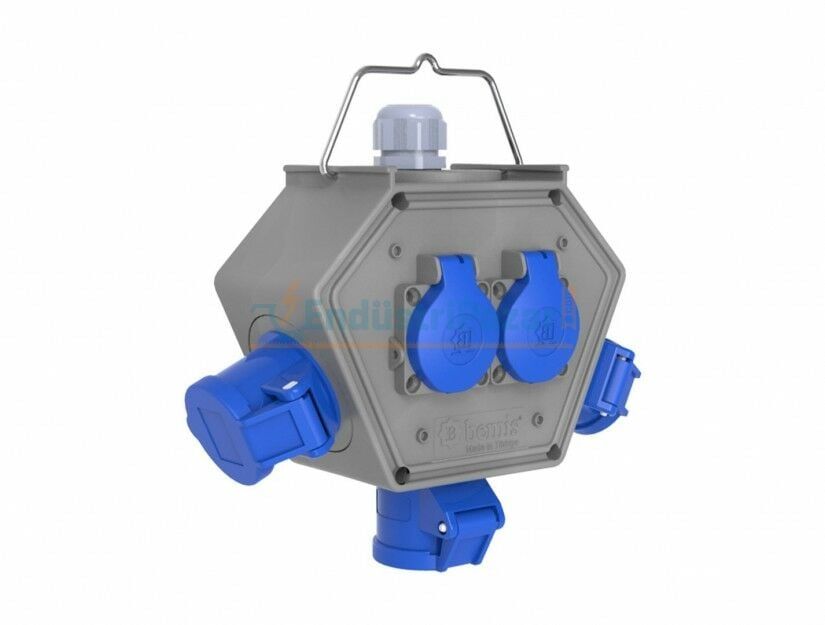 CEE Norm 3 Adet 3*16A + 2 Adet 1*16A + 3 Hava Çıkışlı Box IP44 BX1-0222-2113 BEMİS