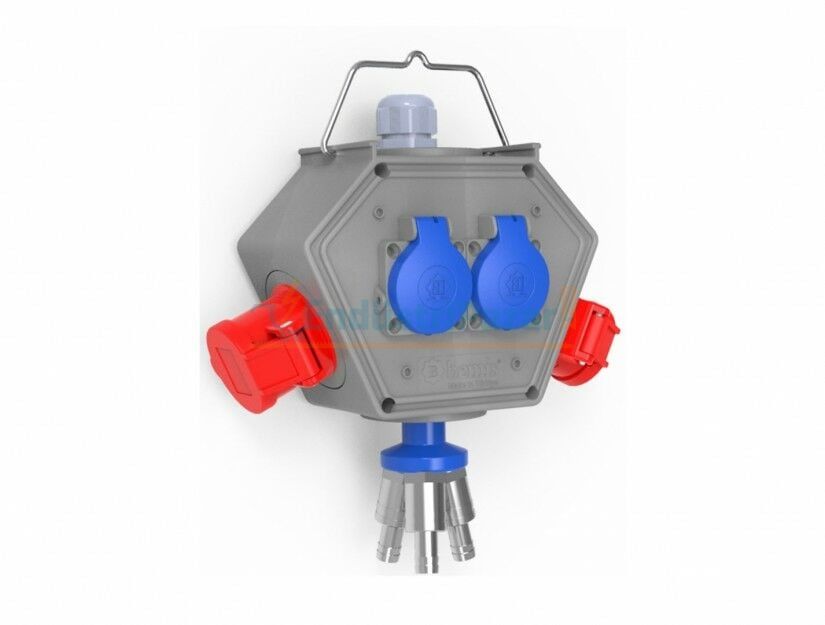 CEE Norm 2 Adet 5*16A + 2 Adet 1*16A + 3 Hava Çıkışlı Box IP44 BX1-0440-2113 BEMİS