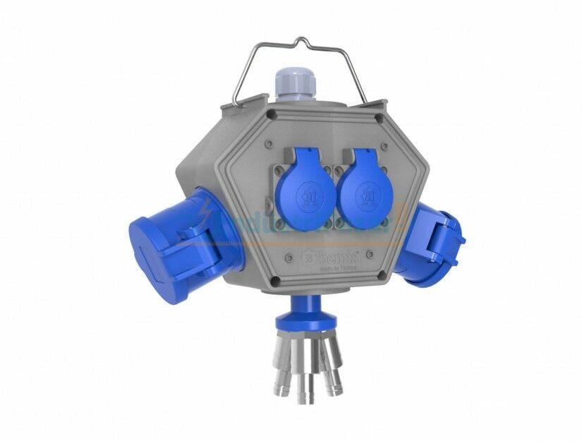 CEE Norm 2 Adet 3*32A + 2 Adet 1*16A + 3 Hava Çıkışlı Box IP44 BX1-0550-2113 BEMİS