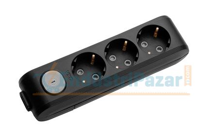 Üçlü Priz Anahtarlı Topraklı Klemensli Çocuk Korumalı Multi-Let 90137300 VİKO