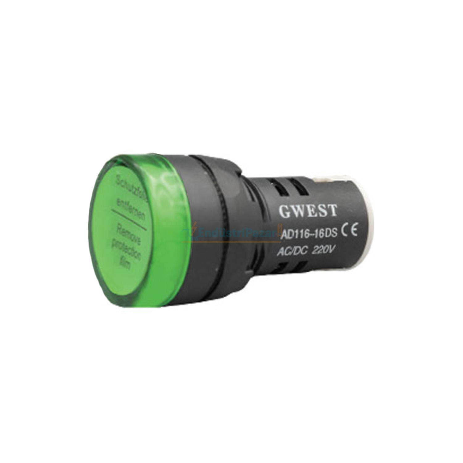 Ø22mm Ledli Sinyal Lambası Yeşil 6602 22 - Y GWEST