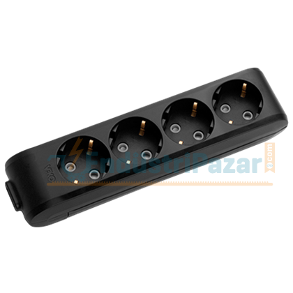 Dörtlü Priz Topraklı Klemensli Çocuk Korumalı Multi-Let 90133400 VİKO