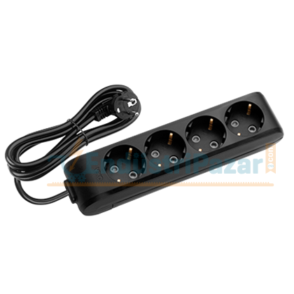 Dörtlü Priz Topraklı Çocuk Korumalı 3 Metre Kablolu Multi-Let 90133403 VİKO