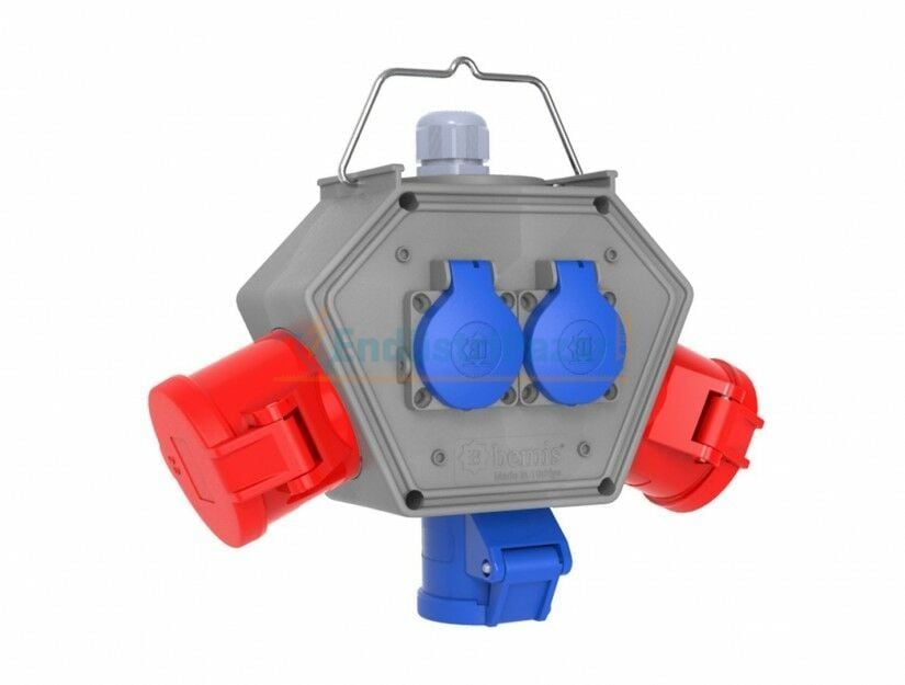 CEE Norm 2 Adet 5*16A + 1 Adet 3*16A + 2 Adet 1*16A, Polybox IP44 BX1-0442-2100 BEMİS
