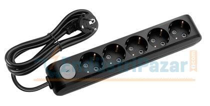 Beşli Priz Anahtarlı Topraklı Çocuk Korumalı 5 Metre Kablolu Multi-Let 90137505 VİKO