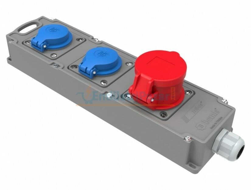 1 Adet 5*16A 380V + 2 Adet 1*16A 220V Tribox IP44 BG4-1016-1010 BEMİS