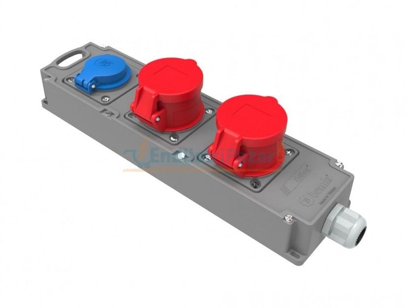 2 Adet 5*16A 380V + 1 Adet 1*16A 220V Tribox IP44 BG4-1016-1610 BEMİS