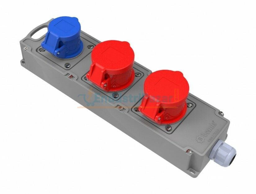 2 Adet 5*16A 380V + 1 Adet 3*16A 220V Tribox IP44 BG4-1016-1614 BEMİS