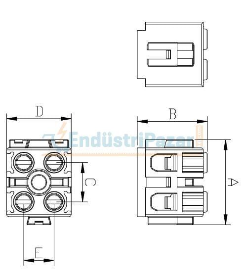 NO: 1 (2,5-4 mm²) MODÜL CİHAZ KLEMENSİ YEŞİL 1070182 ONKA-5100