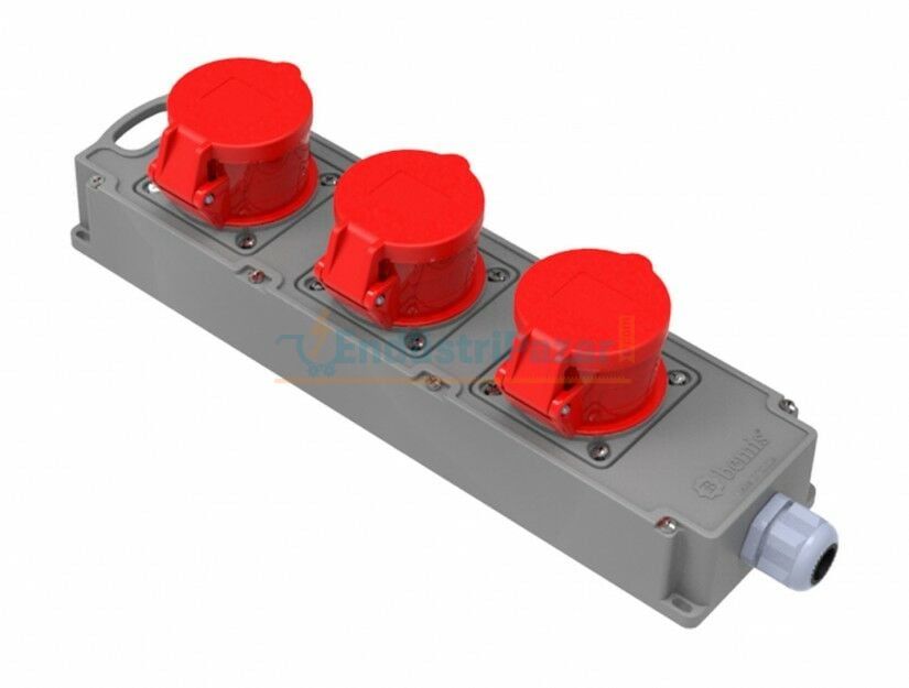 3 Adet 4*32A 380V Tribox IP44 BG4-1018-1818 BEMİS