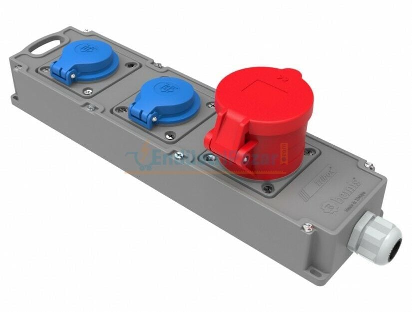 1 Adet 5*32A 380V + 2 Adet 1*16A 220V Tribox IP44 BG4-1019-1010 BEMİS