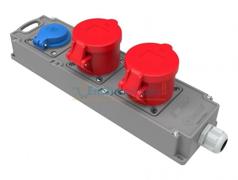 2 Adet 5*32A 380V + 1 Adet 1*16A 220V Tribox IP44 BG4-1019-1910 BEMİS