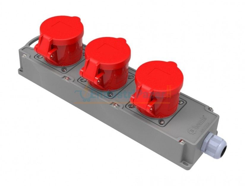 3 Adet 5*32A 380V Tribox IP44 BG4-1019-1919 BEMİS