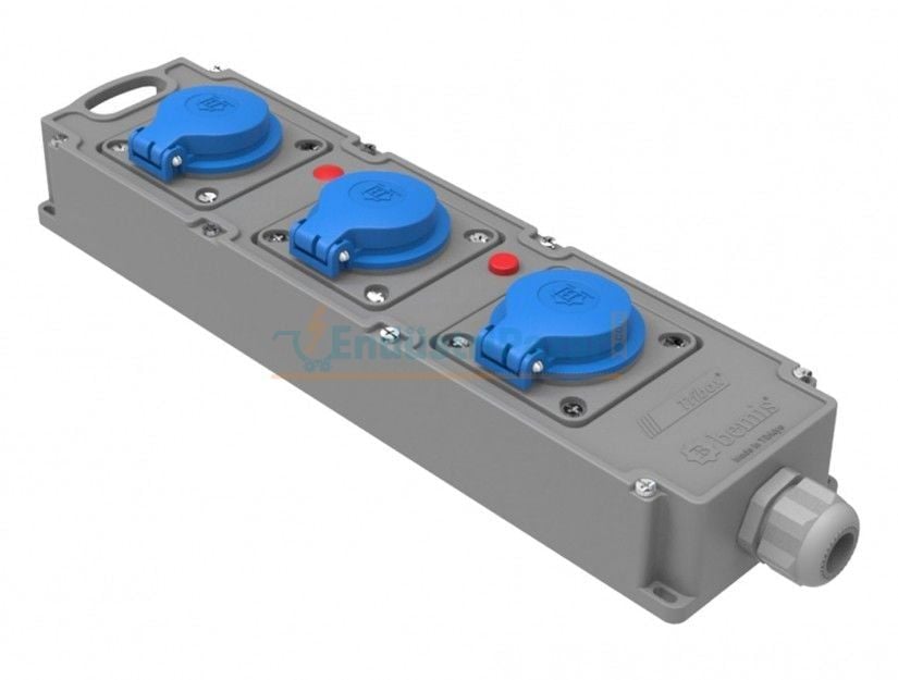 3 Adet 1*16A 220V Termal Sigortalı Tribox IP44 BG4-101T-1T1T BEMİS