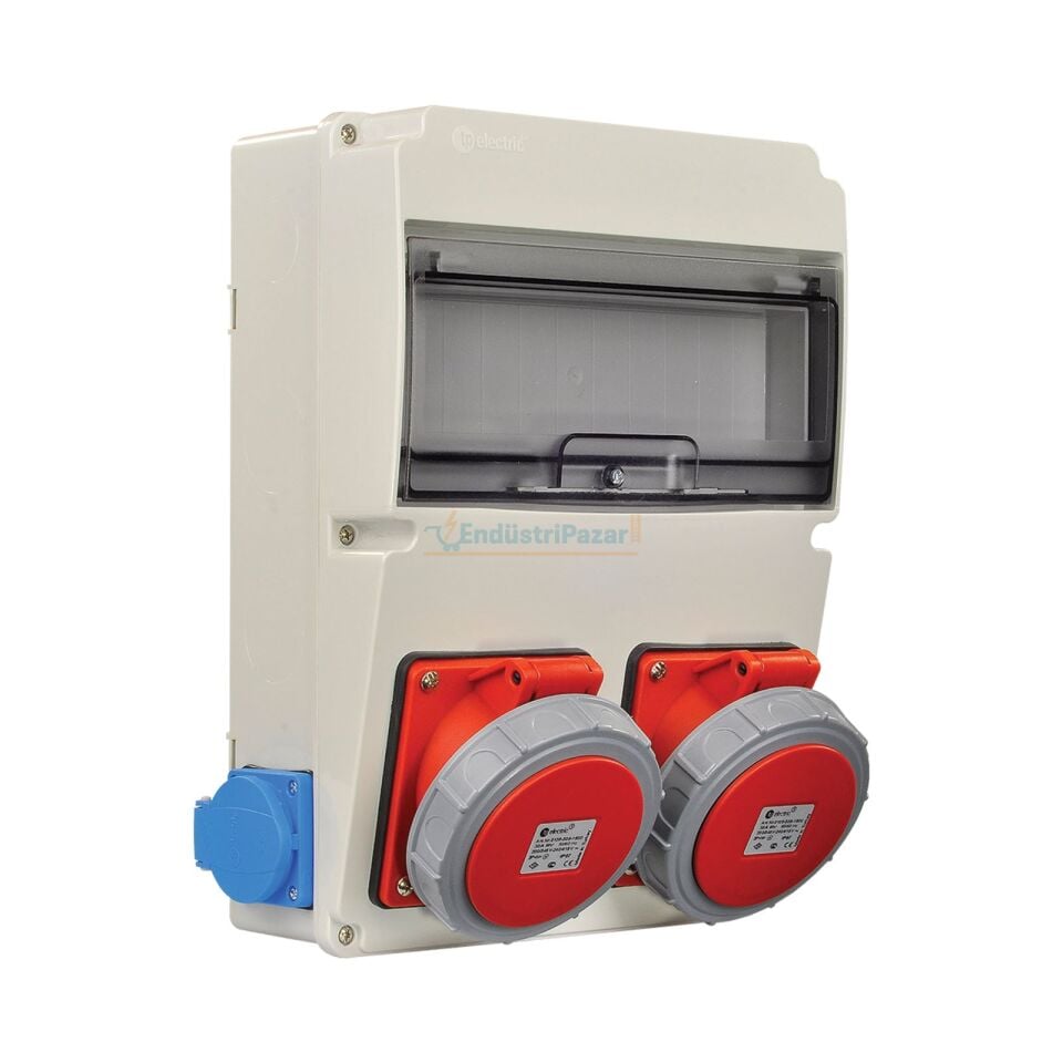 Kombinasyon Kutusu (2 Adet 5*32A IP67 Eğik Makine Prizi + 2 Adet 1*16A Pano Prizi) 3320-002-8800 TP